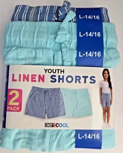 32 Degree Youth 2-Pack Linen Shorts Multicolor L(14/16) - Picture 1 of 2