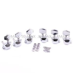 Cabezales de máquina sintonizadora de guitarra acústica cromada 3R3L - Imagen 1 de 6