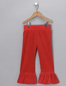 Servane Barrau Designs red velvet flair pants Sz 4-5 Brand New - Picture 1 of 11