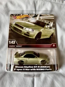 Hot Wheels Nissan Skyline GT-R BNR34 V•spec II Nur w/NISMO Parts 2024 1:43 New - Picture 1 of 4