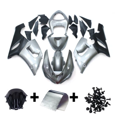 Kit de carenado negro plateado para Kawasaki ZX6R 2005 2006 Ninja 636 carrocería de plástico Foto 1 de 4