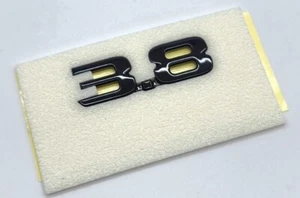 Maletero trasero negro alto brillo 3.8 emblema apto para Genesis G80 2017 2018 2019 2020 - Imagen 1 de 1
