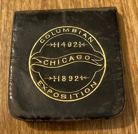 1892 Columbian Exposition Half Dollar with ORIGINAL LEATHER CASE Cover