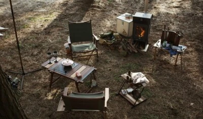 Supernova Super Craft Foldable red oak and teak Wood Table, Camping, Glamping - Image 1 of 4