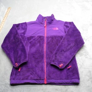 The North Face Jacket Youth Large Purple Pockets Denali Fleece Full Zip Outdoor - Picture 1 of 13