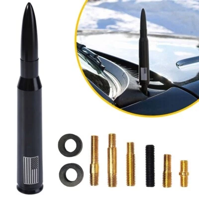1X BLACK BULLET ANTENNA 50 CAL for CHEVROLET SILVERADO 1500/2500/3500/GMC SIERRA Foto 1 de 4