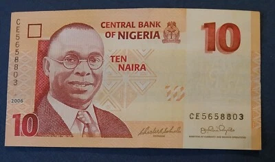 NIGERIA - 2006 - 10 NAIRA - BANKNOTE - CE5658803 - CIRCULATED - Image 1 of 2