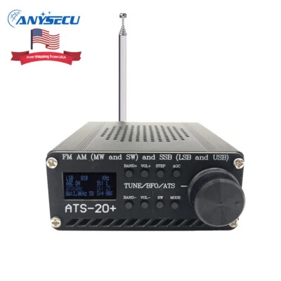 ANYSECU ATS-20+ Receptor de radio de todas las bandas SI4732 FM AM (MW & SW) SSB (LSB y USB) Foto 1 de 4