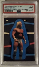 Hulk Hogan RC 1985 O-Pee-Chee Sticker #16 PSA 9 OPC Rookie Card WWF