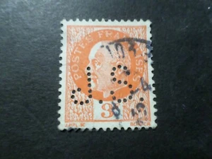 FRANCE, 1941, timbre 521, perforé, PERFIN STAMP, oblitéré - Imagen 1 de 2