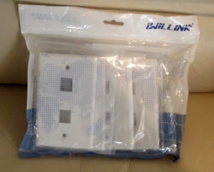 iWILLINK 5 pack 2port key 4.5"x 2.76" matte white Ethernet Wall Plate - Picture 1 of 4