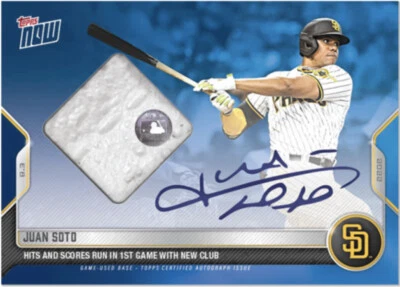 Topps NOW 2022 Card #650B Juan Soto On-Card Auto-Relic /49 Presell - Image 1 of 2