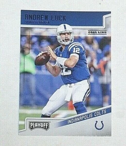 2018 Playoff Football "Goal Line" Blue Parallel #82 Andrew Luck - Picture 1 of 1