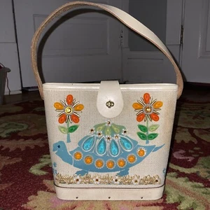 Enid Collins Of Texas Vintage Purse Bag Poki Turtle Vintage 60s 70s Mid Century - Picture 1 of 10