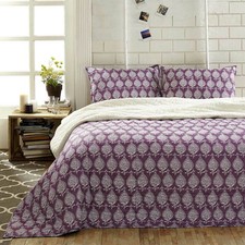 Priya Purple Floral Modern 2 Pc Twin Quilt Set
