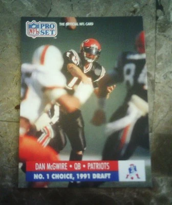 RARE PRO SET DRAFT DAY 1991 DAN MCGWIRE PATRIOTS NEW ENGLAND nrmt-mt - Image 1 of 2