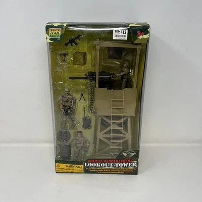 2011 Power Team Elite World Peacekeepers Lookout Tower Figura Set Desert Tan Nuevo Foto 1 de 4