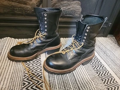 Botas negras RED WING 2218 ANSI Z41 PT91 punta de acero para hombre 9 B hechas en EE. UU. Foto 1 de 4