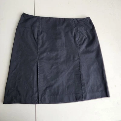 Express Women's Stretch Black Flattering Front Slits Mini Skirt Zip Sz 7/8 Foto 1 de 4