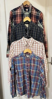 LOTE DE 4 CAMISAS MANGA LARGA: LIFE AFTER DENIM, TALLA PEQUEÑA A CUADROS Foto 1 de 4