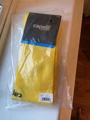 Nuevos, en la bolsa, calcetines de fútbol Capelli, amarillos, talla L; estilo AGX-1695 Foto 1 de 3