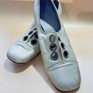 Vintage Sears modische Damenschuhe 6B gold metallic Party eleganter Schuh-Up Cycle - Bild 1 von 10