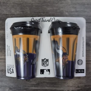 Minnesota Vikings Spirit Reisebecher 2er Set NEU 16 oz BPA frei SKOL Football - Bild 1 von 11