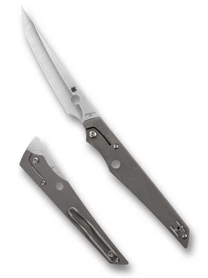 Spyderco Knives Cobol Slip-joint C273TIP Titanium M390 Pocket Knife Stainless - Image 1 of 3