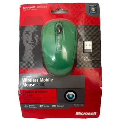 Microsoft Wireless Mobile Mouse 3500  Green - Image 1 of 3