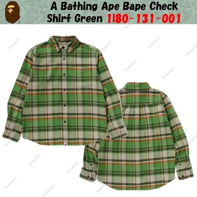 Camisa a Cuadros A Bathing Ape Bape Verde 1l80-131-001 Foto 1 de 4