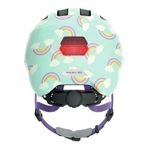 New Abus Smiley 3.0 LED Helmet Blue Rainbow S 45 - 50cm - Picture 1 of 4
