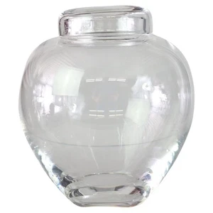 Antiguo recipiente con tapa de vidrio artístico Steuben MCM firmado C1930 - Imagen 1 de 5