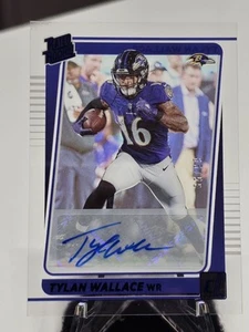 2021 Panini Clearly Donruss Rated Rookie Auto/99 Tylan Wallace No.74 RAVENS 🏉🔥 - Picture 1 of 6