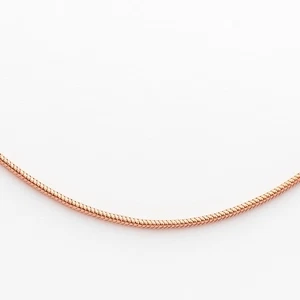 1.5 mm Solid 14K Rose Gold Sparkle Cable Wire Omega Collar Necklace 17" Fine - Picture 1 of 13