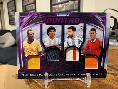 Juego LEAF TRINITY FOOTBALL TRIFECTA 2025 usado Ronaldo Messi Pelé Maradona #/7 SP Foto 1 de 2