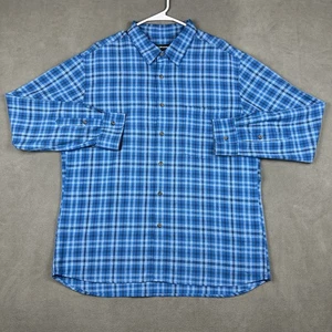 Bluffworks Shirt Mens XL Blue Plaid Long Sleeve Performance Stretch BW200 - Picture 1 of 12