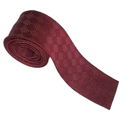 Corbata de extremo cuadrado geométrica metálica Art Deco años 60 52x2" de colección Trimshape de Cavalier Foto 1 de 4