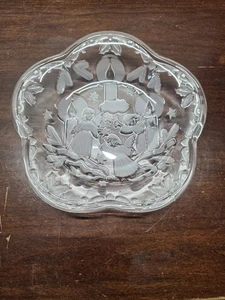 vintage Mikasa Holiday Lights crystal glass dish candy bowl or sweet dish - Picture 1 of 5
