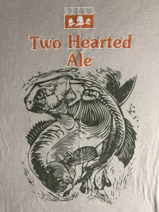 TWO HEARTED Ale T Shirt Large Bells Brewery Kalamazoo Michigan Slim Craft Beer - Picture 1 of 10