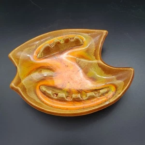 Vintage California Originals 2938 Ashtray Mid Century Modern Brown Orange Glaze - Picture 1 of 7