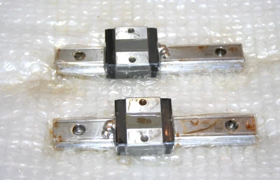 (Lote de 2) Bloques de rodamientos guía lineal THK SR20-160L (GK) y rieles de 160 mm *NUEVO* Foto 1 de 4