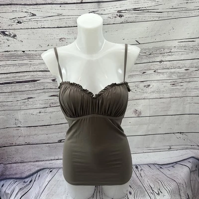 Tankini Moontide Moldeado Bandeau Volantes Nuevo con Etiquetas Moca Marrón Talla 8 Traje de Baño Bikini Foto 1 de 4