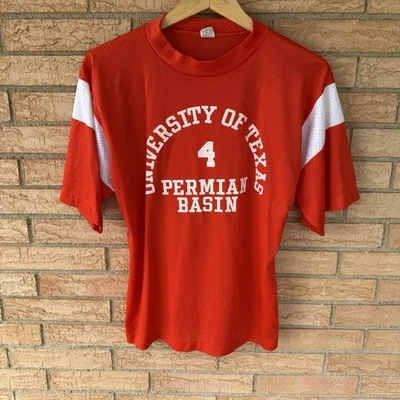 Camiseta deportiva de malla Artex University Texas Permian Basin años 70 80 talla mediana Foto 1 de 4