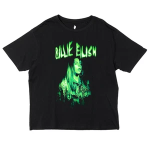 Billie Eilish T-Shirt Oversized M Green Black 2020 Official Merchandise - Picture 1 of 11