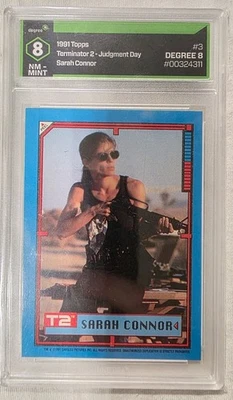 Topps 1991 Terminator 2: Judgment Day #3 Sarah Connor Card Grade 8 - Bild 1 von 2