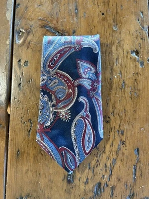 Corbata de cuello para hombre de Ketch color azul cachemir y vino Foto 1 de 4