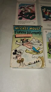 Disney Mickey Mouse Russell playing cards kids game vintage Funny Rummy 153-7 - Picture 1 of 15