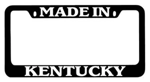 Black METAL License Plate Frame Made In Kentucky Auto Accessory 1503 - Foto 1 di 1