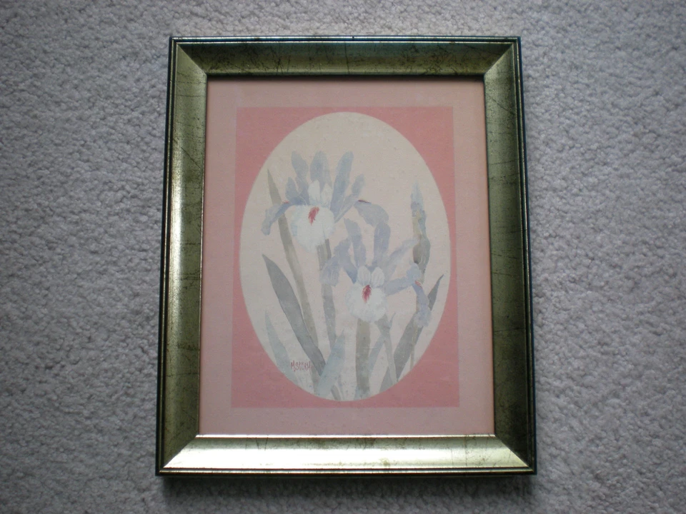 Imagem de cena de flor original por M Storm rosa com moldura dourada ~ Linda e fofa  - Imagem 1 de 1