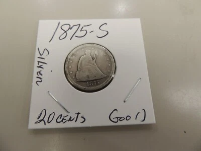 1875-S 20 cents coin Silver in Good Condition (21268 coin ys) - Image 1 of 3